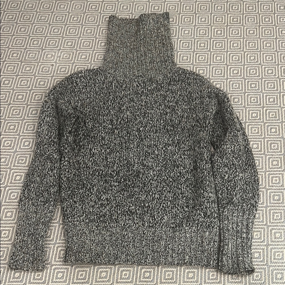 Theory Wool Blend Gray Women's Turtleneck Sweater